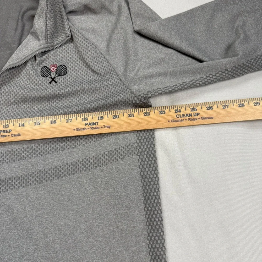 Levelwear Mens XL Berkeley Hall Tennis 1/4 Zip Pullover Gray Performance Shirt